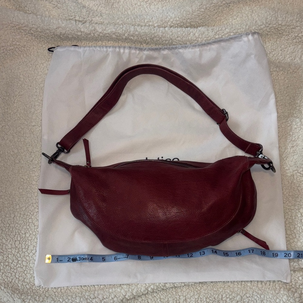 latico Burgundy Leather Crossbody Bag